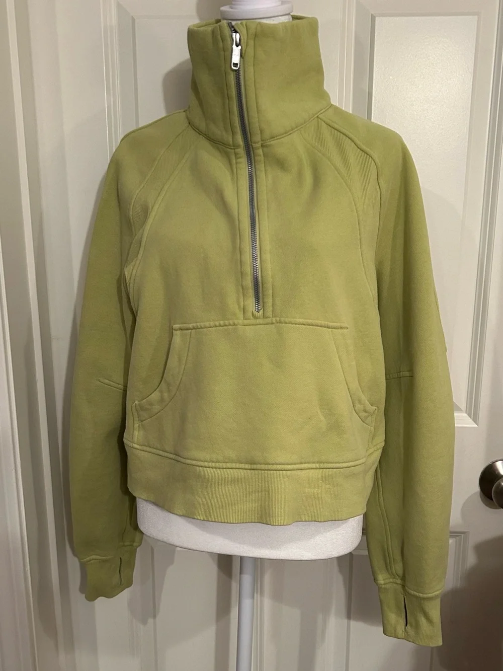 lululemon Scuba oversized Half-Zip Pullover Sweatshirt Wasabi Green - Picture 2 of 4